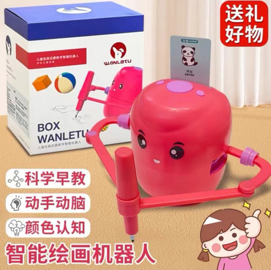Cross-border Explosions Intelligent Automatic Painting Robot Net Red Early Education Enlightenment Painting Teaching Aids To Accompany Children To Grow Up And Learn