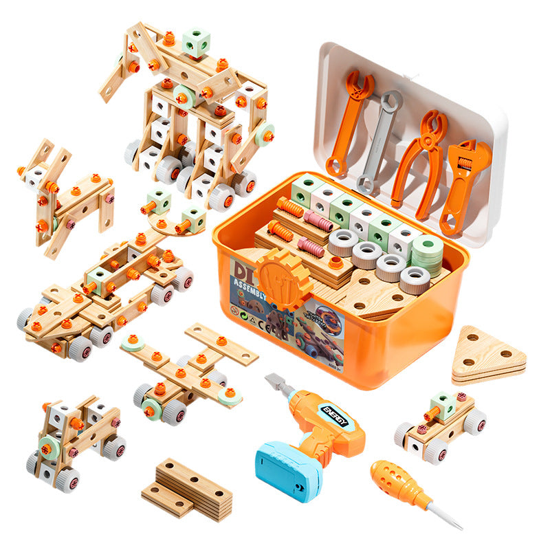 Children's Screw Toy Assembly And Disassembly Toolbox Full Set Baby's Educational Mentability Training Boy's Gift