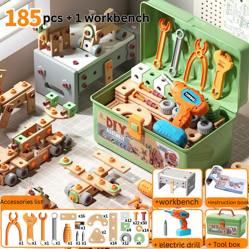 Children's Screw Toy Assembly And Disassembly Toolbox Full Set Baby's Educational Mentability Training Baby's Gift
