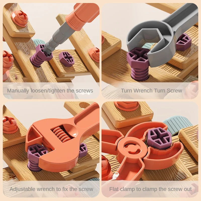 Children's Screw Toy Assembly And Disassembly Toolbox Full Set Baby's Educational Mentability Training Baby's Gift