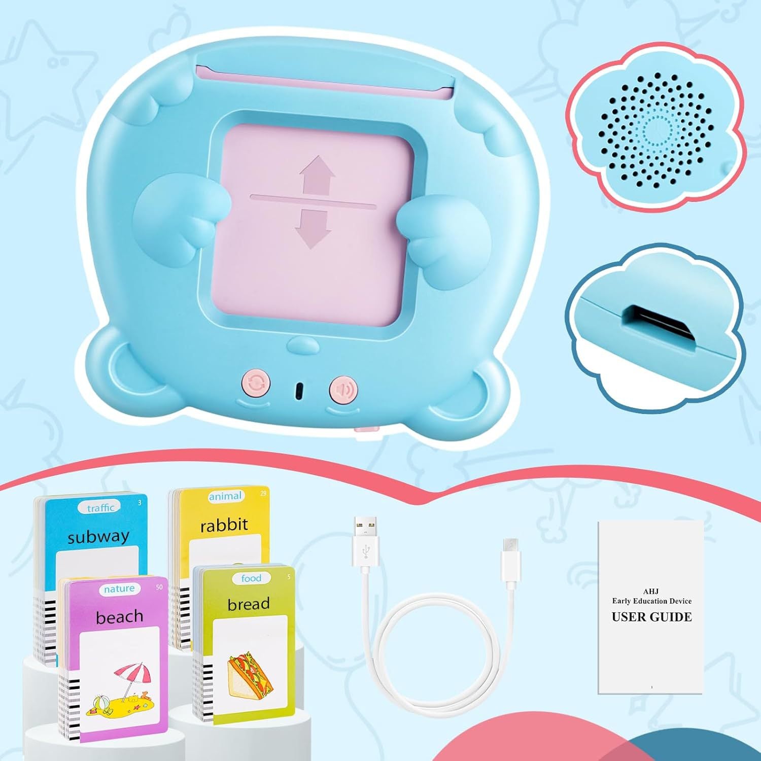 Cross-Border Early Education Machine Flash Cards Amazon Card Machine Export Kidsren's Educational Flash Card Card Toy