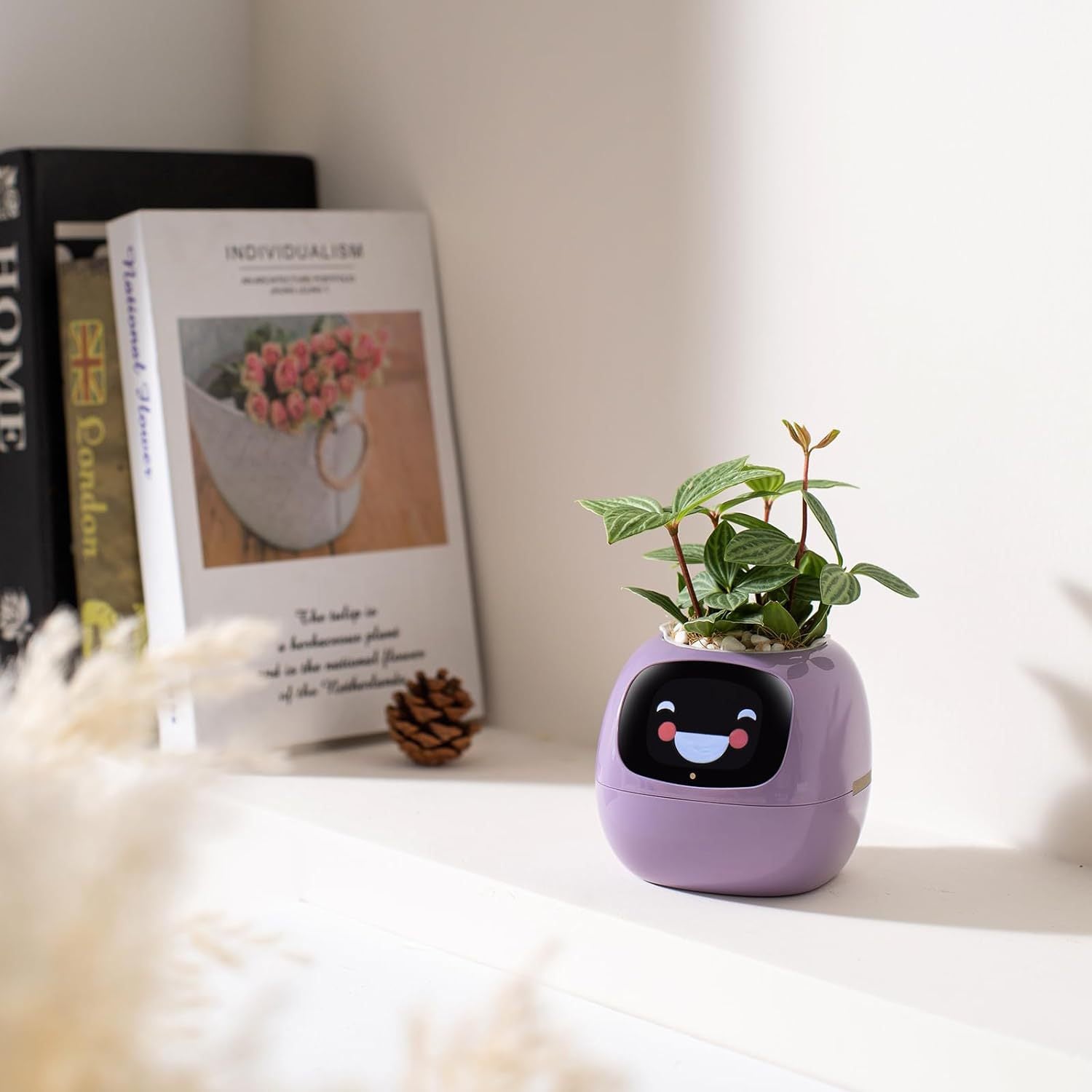 Cross-border Smart Flowerpot Smart Pet Planting Ai Flowerpot Multiple Expressions 7 Smart Sensors Ai Chips