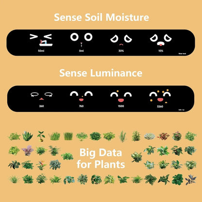 Cross-border Smart Flowerpot Smart Pet Planting Ai Flowerpot Multiple Expressions 7 Smart Sensors Ai Chips